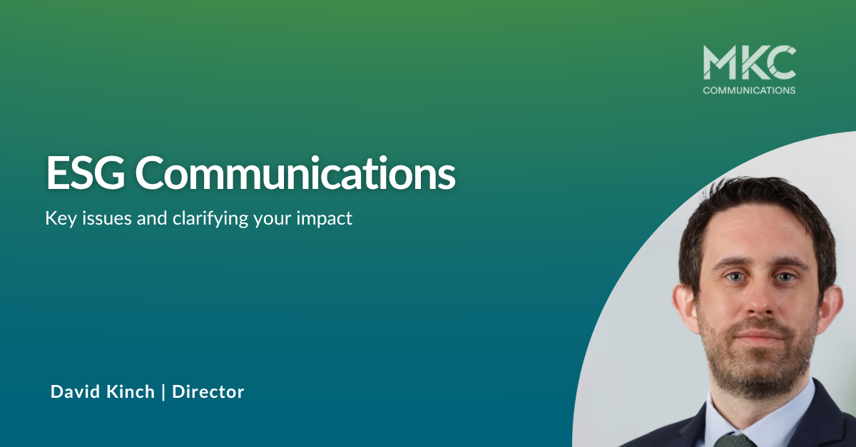 ESG Communications: Key issues and clarifying your impact  